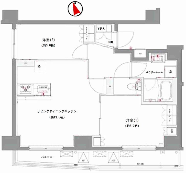 アゼスト浮間舟渡IIの間取り写真