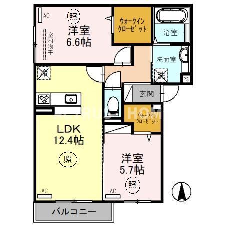 ＪＲ大阪環状線 寺田町駅 徒歩8分 3階建 築6年の間取り写真
