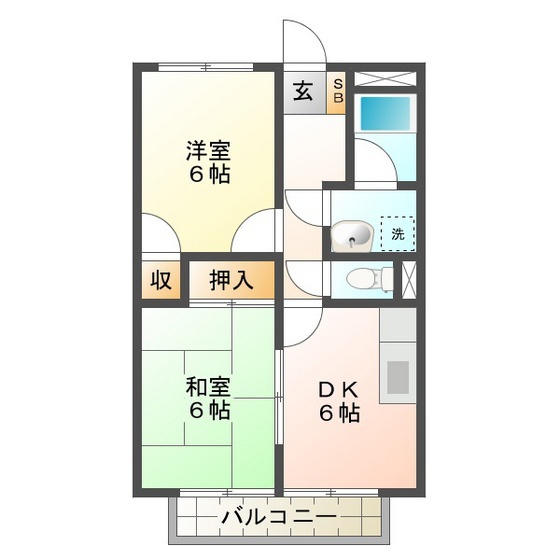 SurplusTwoコーポラス戸木の間取り写真