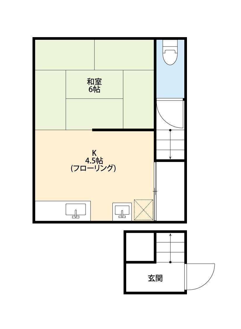 長田区花山町2丁目アパートの間取り写真