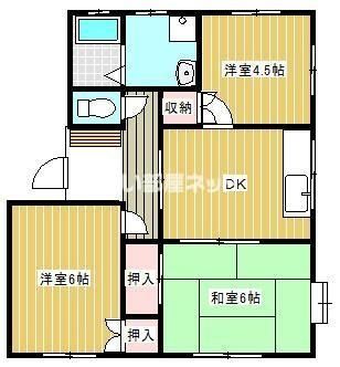 東武日光線 幸手駅 徒歩18分 2階建 築36年の間取り写真