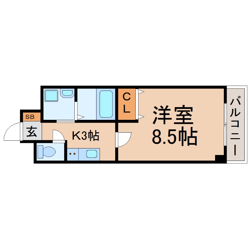 阪急神戸線 塚口駅 徒歩5分 6階建 築20年の間取り写真