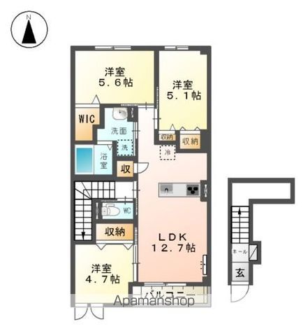 福岡市城南区 2階建 築9年の間取り写真