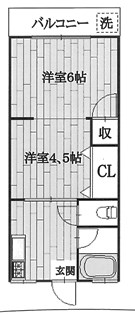 都営大江戸線 練馬春日町駅 徒歩11分 3階建 築56年の間取り写真