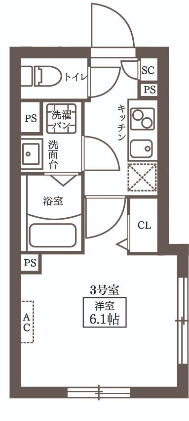 ＪＲ山手線 代々木駅 徒歩13分 4階建 築3年の間取り写真