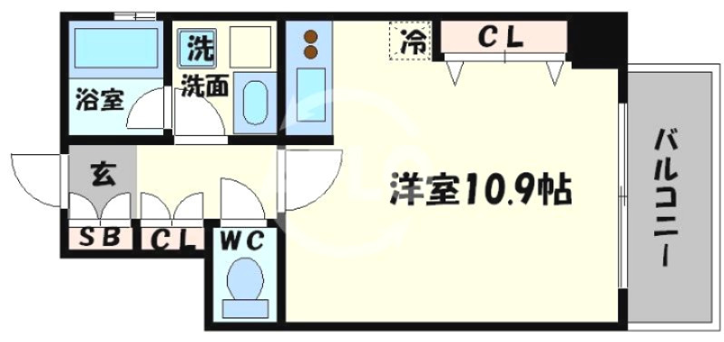 地下鉄四つ橋線 四ツ橋駅 徒歩5分 14階建 築16年の間取り写真