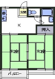 いしさかコーポの間取り