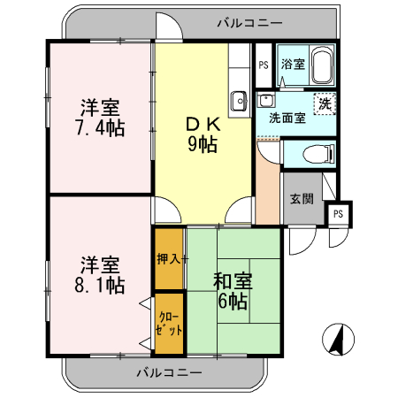 エミネンスさくらの間取り