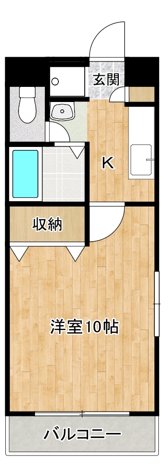 香美市土佐山田町のマンションの間取り