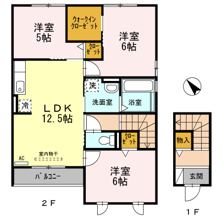 クレール今泉　Ａの間取り