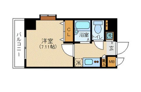 K＆W西新橋の間取り