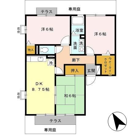 23番館　Ｂ棟の間取り