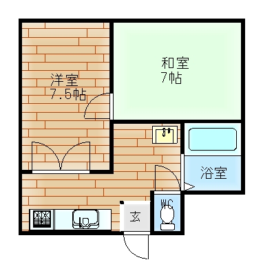 此花マンションの間取り写真