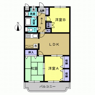 ユーミー城南IIの間取り