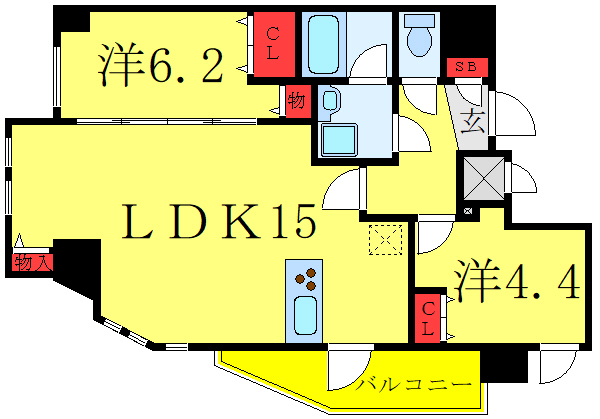 S-RESIDENCE王子westの間取り