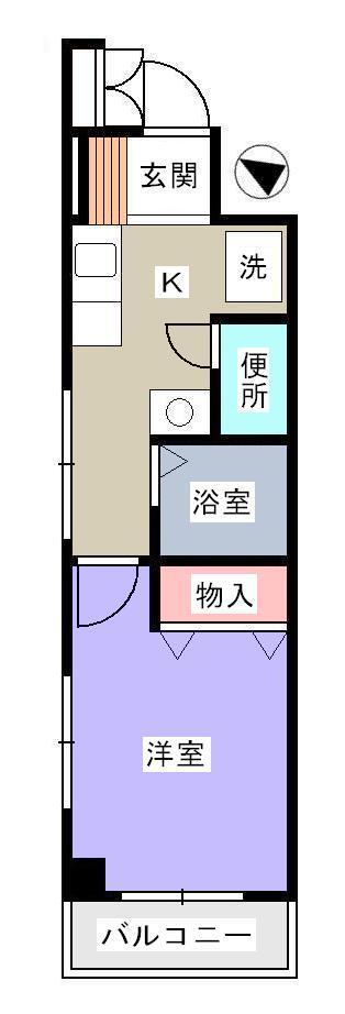 広島市南区宇品御幸のマンションの間取り