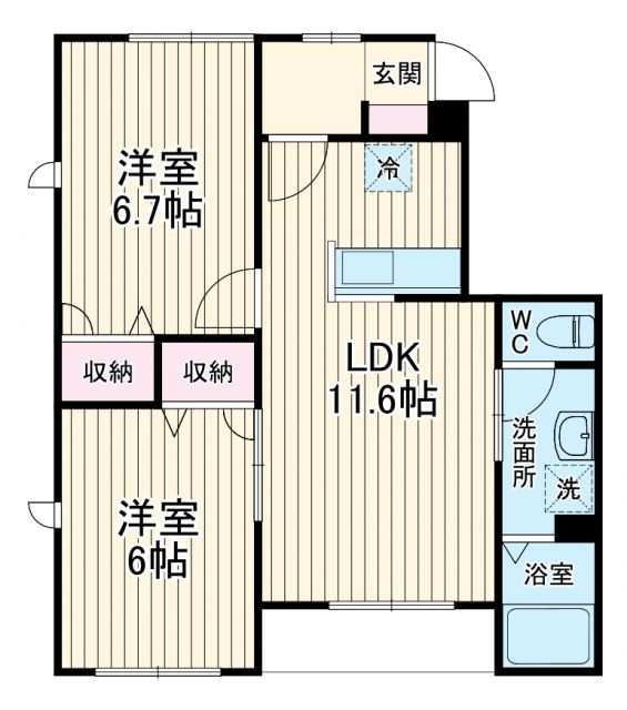 リバーサイドヴィレッジIIの間取り