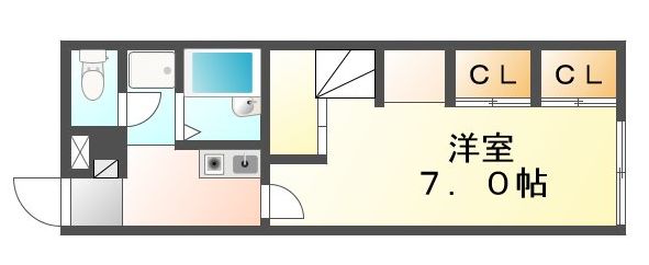 高松市屋島中町のアパートの間取り