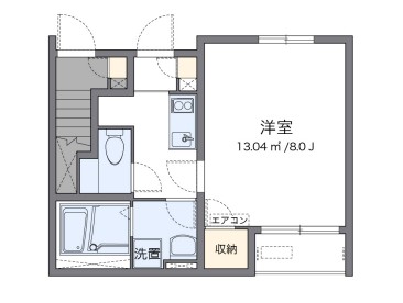 町田市大蔵町のアパートの間取り