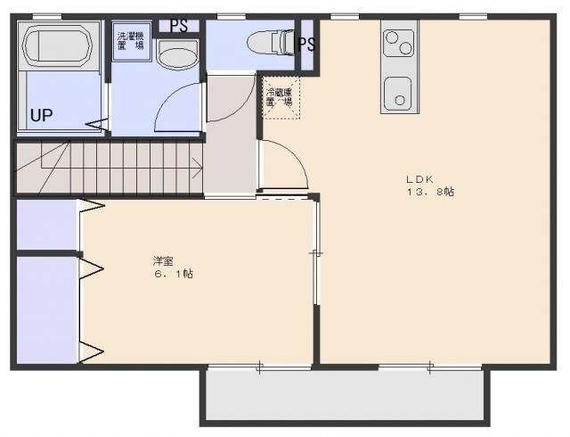 熊谷市中西のアパートの間取り