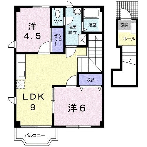 【チャレロ２１三番館Ｄ棟の間取り】