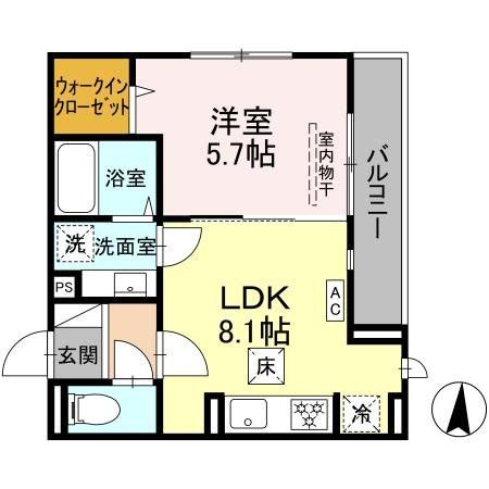 川崎市多摩区宿河原のアパートの間取り