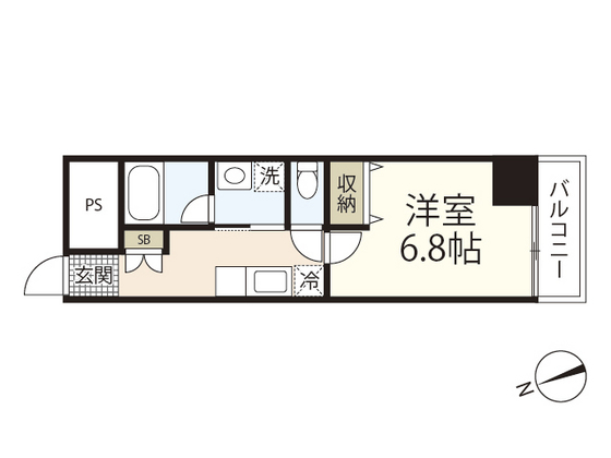 Ｐａｂｌｏ観音本町IIの間取り