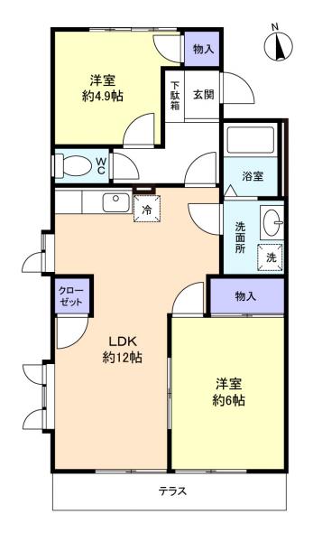 グレース田喜野井II番館の間取り