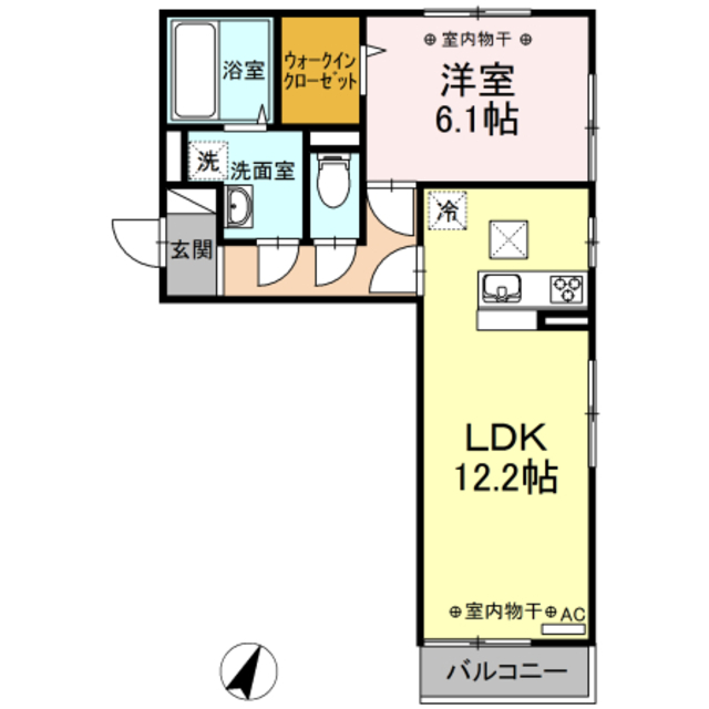 シャインピークス大和　Bの間取り