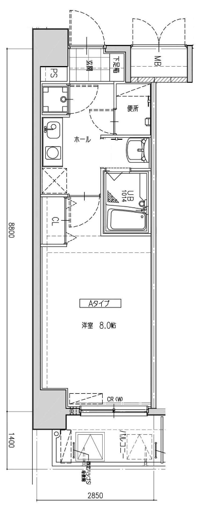 神戸市須磨区大池町のマンションの間取り