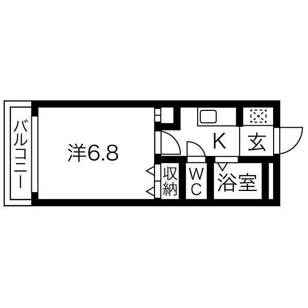 半田市瑞穂町のアパートの間取り