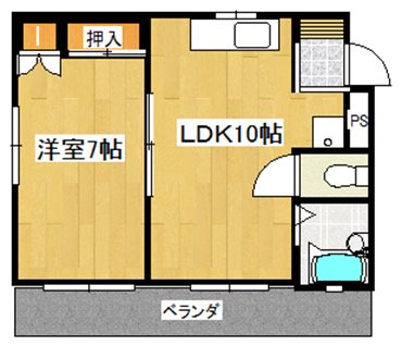 メゾンアイサン助信の間取り