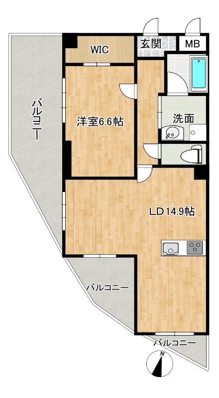 ニューリストン宝塚の間取り