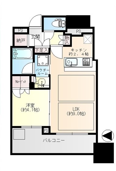 シティタワー大阪本町の間取り