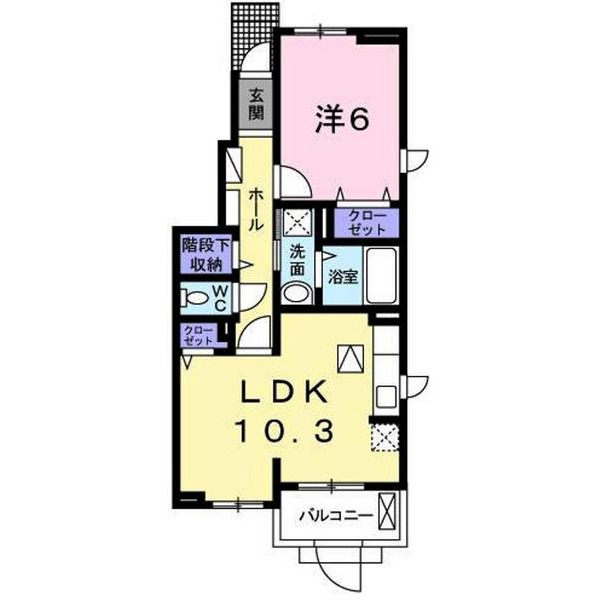 半田市大松町のアパートの間取り