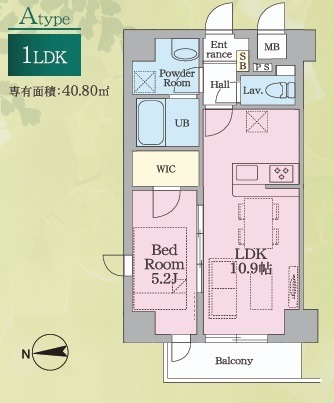 大田区萩中のマンションの間取り