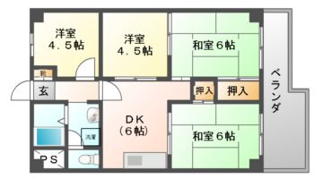 クレセント宇治の間取り