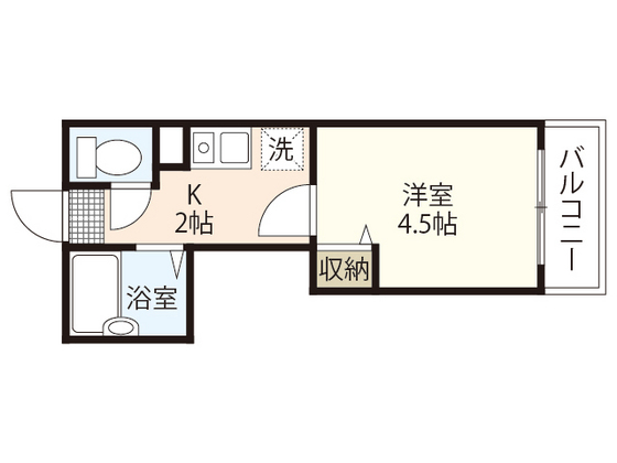 広島市西区大宮のマンションの間取り