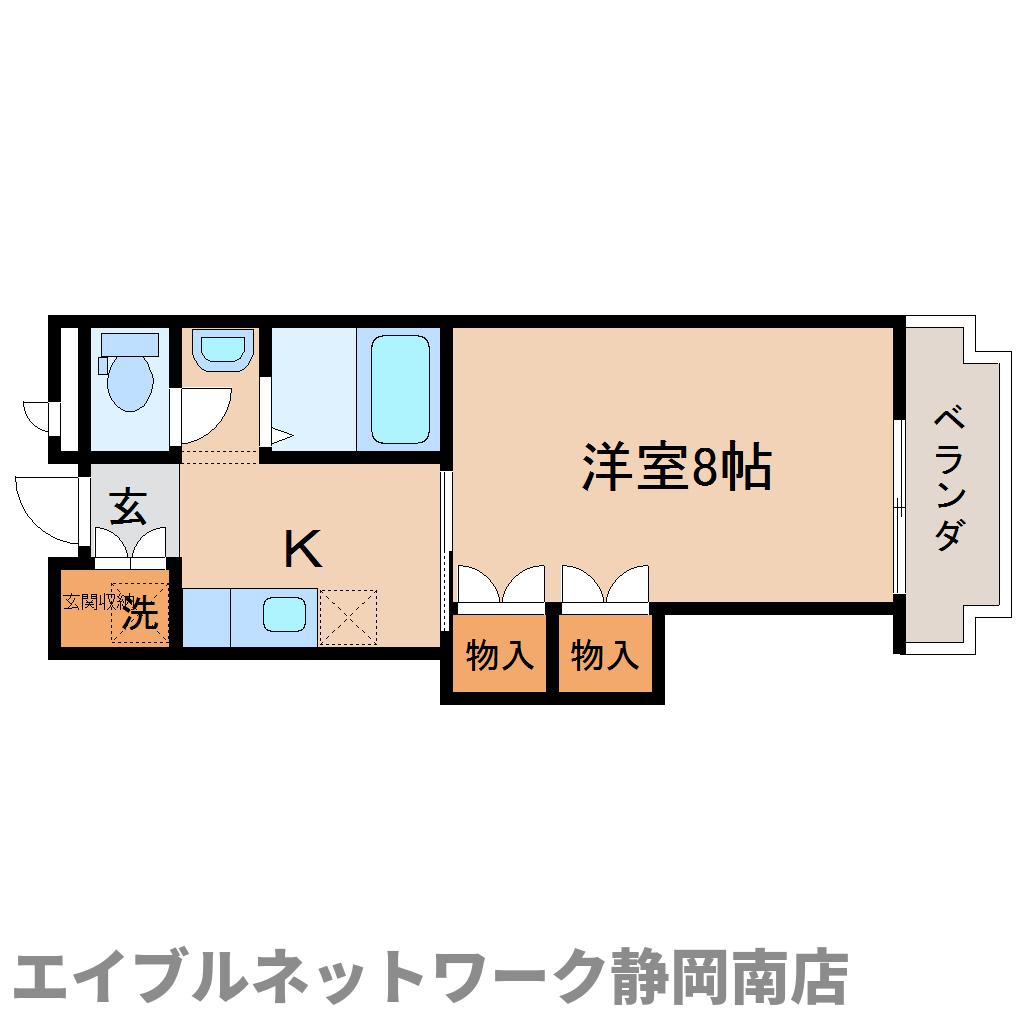 藤枝市瀬戸新屋のマンションの間取り