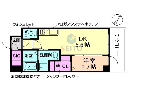 エステムコート大阪グラビティの間取り