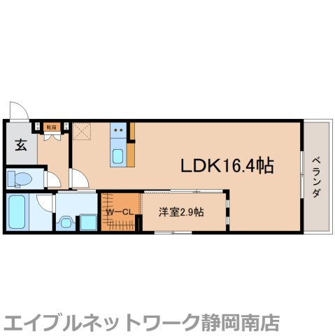 静岡市駿河区中原のマンションの間取り