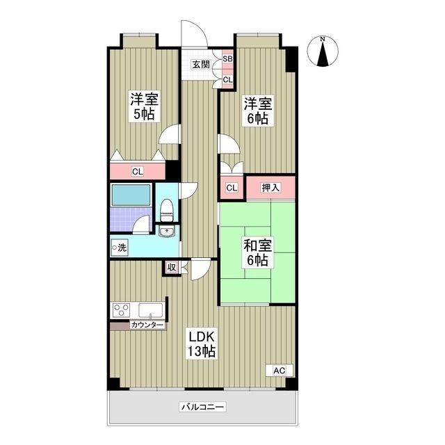 戸田市新曽南のマンションの間取り