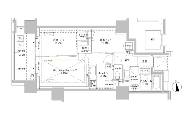 パークスフィア牛込神楽坂の間取り