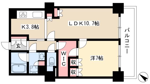 パークシティタワーズガーデン　エアーズフラッグタワーの間取り