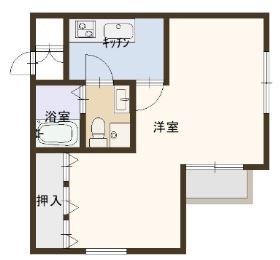 京都市右京区西京極西大丸町のマンションの間取り