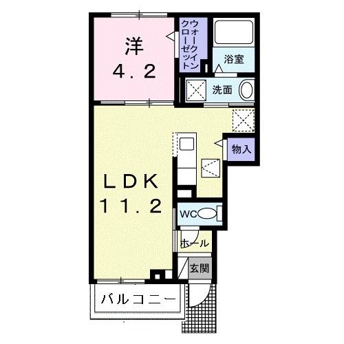 塩竈市白菊町のアパートの間取り