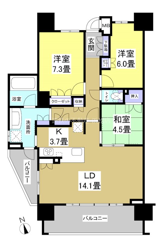 プレミスト元浜の間取り