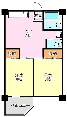 ビレッジハウス泉北栂タワーの間取り