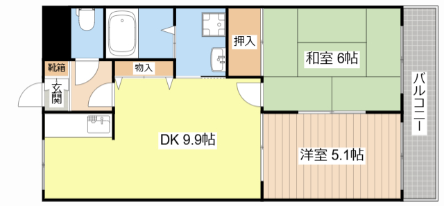 【彦根市野良田町のアパートの間取り】