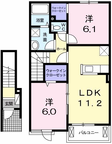 ロータスガーデン　Ｂの間取り